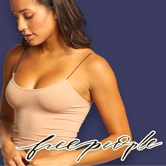 Free People Tops - NWOT Free People Intimately Skinny Strap Seamless Brami in Natural. Size XS/S